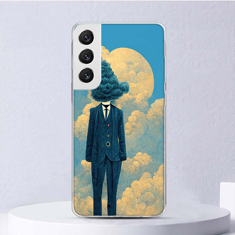 Rene Magritte Art Soft Case For Samsung Galaxy S25 S24 S23 S22 Ultra Phone Cover S20 FE S21 Plus S25 Edge + Funda Coque Galaxy S