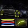 40/20pcs Car Wheel Tire Hub Reflective Strips Car Motor Tyre High Reflective Night Warning Safety Driving Reflector Sticker