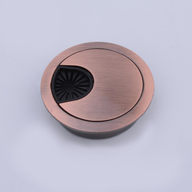 NAIERDI Lega di Zinco Copri Foro Cavo Tavolo Rotondo Porta Presa Scrivania PC Computer Passacavo Supporto Cavo 50mm/53mm/60mm/80mm