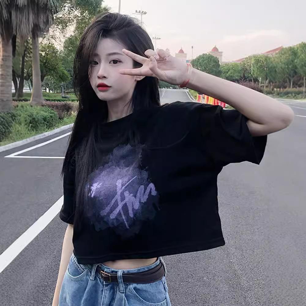 Age-reducing short-sleeved t-shirt short-sleeved t-shirt women's summer new round neck small fresh small top