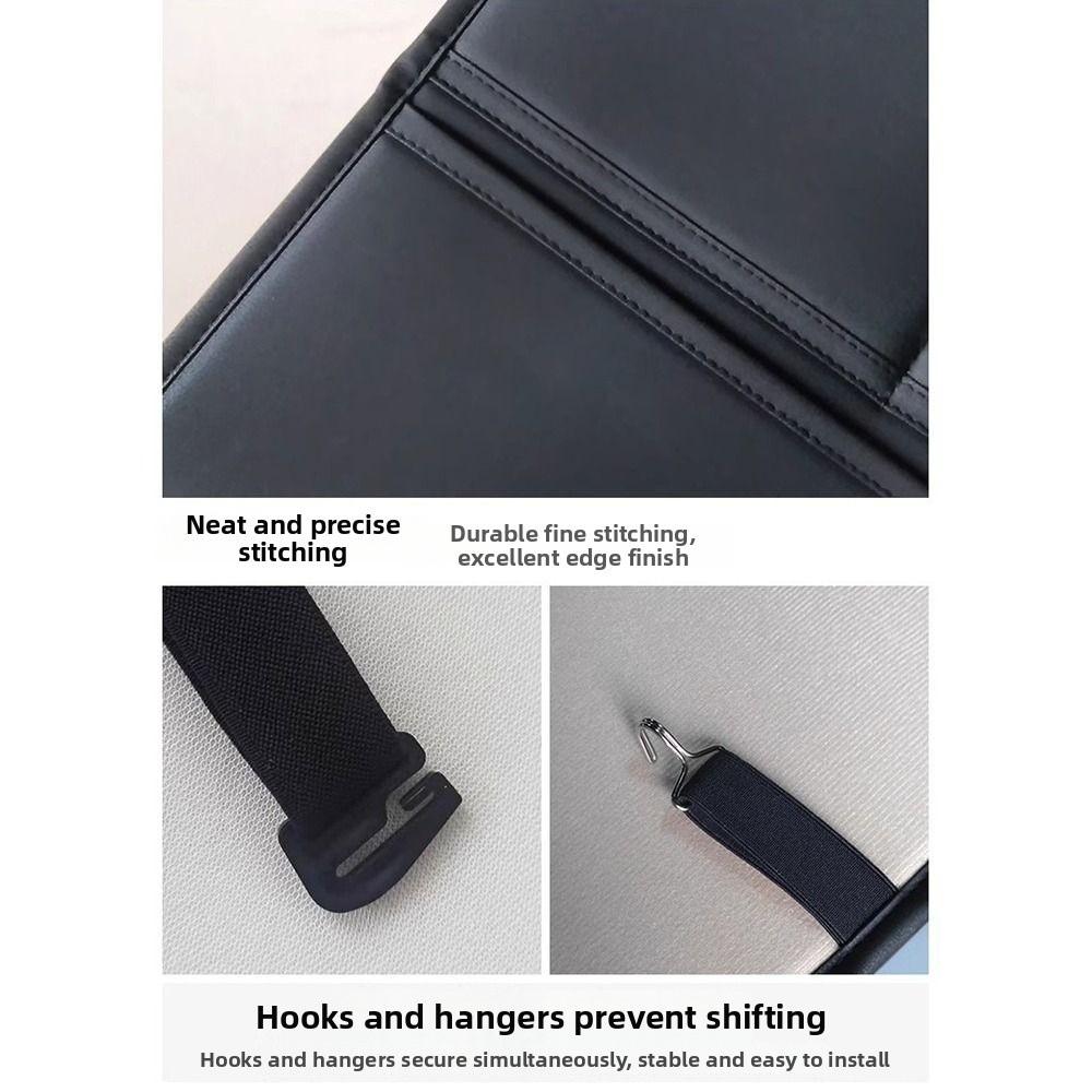 Waterproof Car Back Seat Protective Cover PU Leather Backrest Anti-kick Mat Interior Accessories