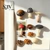 Nature Inspired Magnet 3D Mushroom Refrigerator Magnet, Resin Fake Decorative Realistic Magnets Photo Notes Holder for Whiteboard Cabinet Kitchen