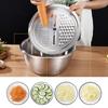 4Pcs Set 304 Stainless Steel Bowl with Lid Kitchen Cooking Salad Bowls Mixing Set Washing Waste Basket Soup Bowl Soup Bowl | Bowls
