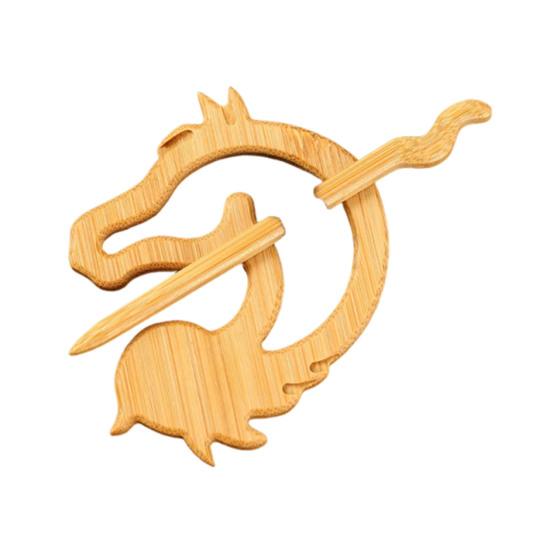 Wooden Animal Brooch Cute Dog Cat Sweater Pin Handcrafted Bird Rabbit Bear Turtle Scarf Brooch Pin for Sweaters Scarves Shawls