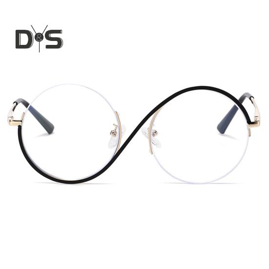 Hexenbrille, kultiges Design, flache Spiegel, leichter Metallrahmen, S-förmige Beine, runde Brille, Halloween-Party-Requisite, Cosplay-Brille