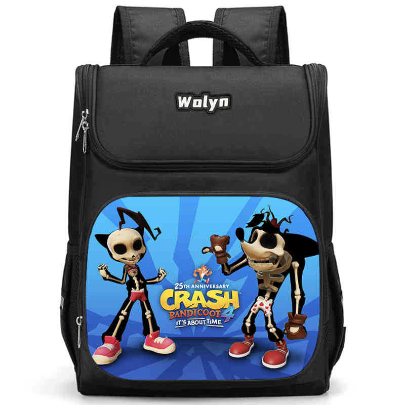 Crashbandicoot Backpack High Definition Printing Student Bag Computer Bag