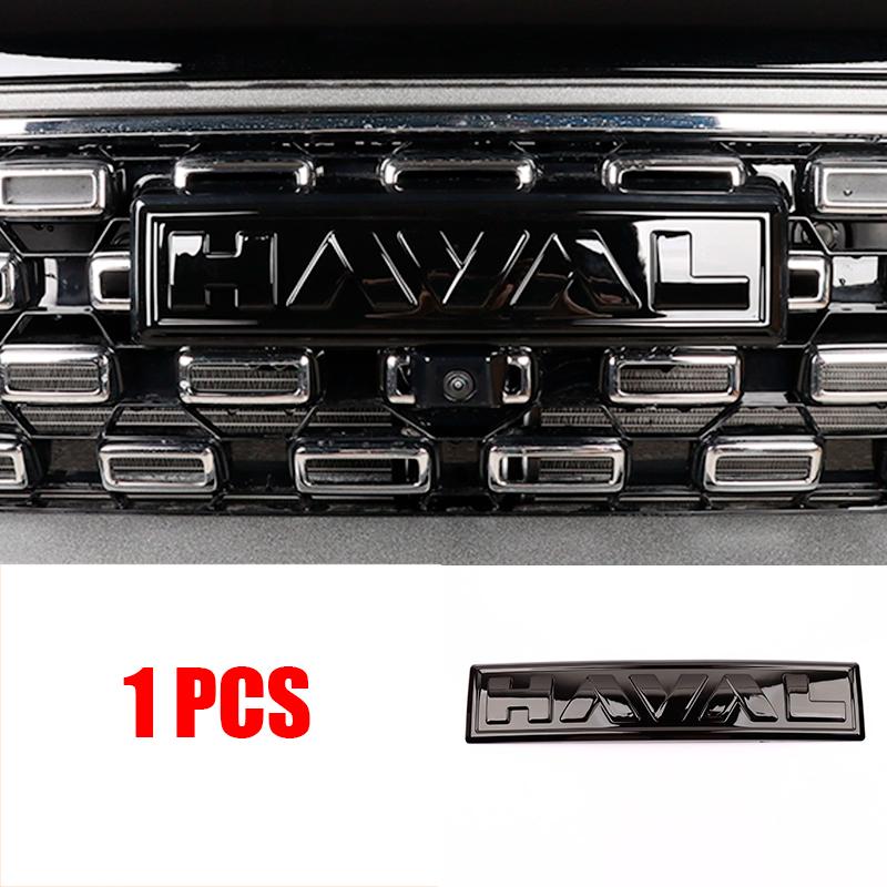 For GWM New HAVAL H7 2025 2026 Car Front Logo Network Black Emblems Trunk Rear Logo Black Badge Sticker Accessories
