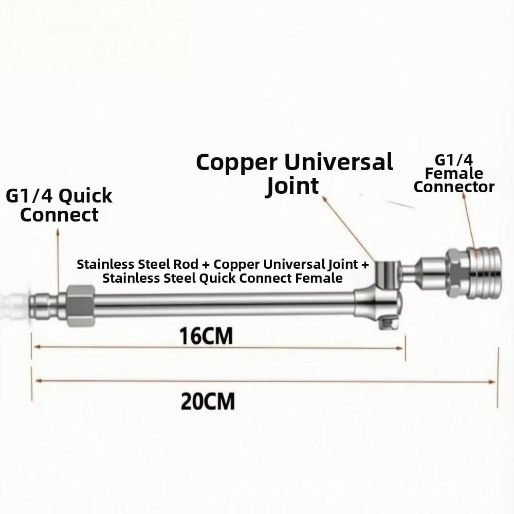 360° Swivel HVAC Coil Cleaning Nozzles 1/4" Quick Connect Coil Cleaning Tool Underbody Cleaning