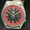 USED GENUINE VINTAGE SEIKO 5 AUTOMATIC JAPAN MENS BLACK DIAL WATCH a433325-2 R115-a433325