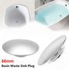 1Pcs Push Button Waste Sink Plug Silver Alloy Drain Stopper 66mm Click Clack Basin PopUp Cap Replacement Part for Bathroom Sink