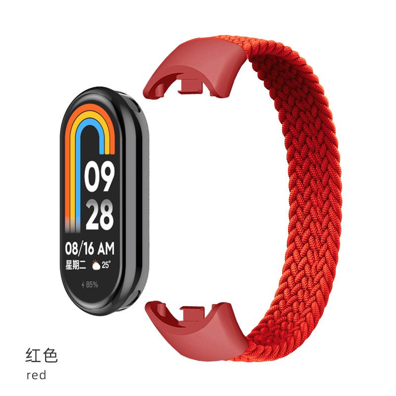 Geflochtenes Solo-Loop für Xiaomi Mi Band 10 9 8 Armband Zubehör Elastische Nylon-Uhrenarmbänder Ersatz correa bracelet Miband 8 NFC