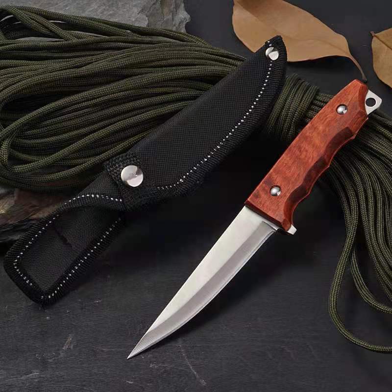 Stainless Steel Knife Wood Handle Outdoor Camping Knives Kitchen Chef Knives Paring Fruit Cooking Cutter