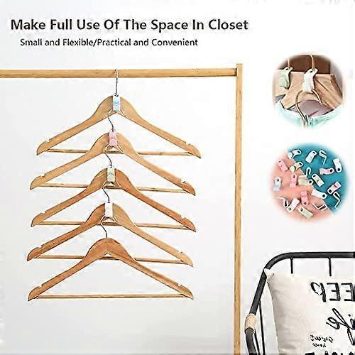 80pcs Clothes Hanger Connector Hooks,Space Saving Hangers,Magic Cloth Connecting Hanger Hooks Clothes Organiser