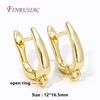 18K Gold Plated Anti-Allergy Earring Hooks Basic Copper Earwire Fastener Accessories For DIY Women's Earring Making Supplies