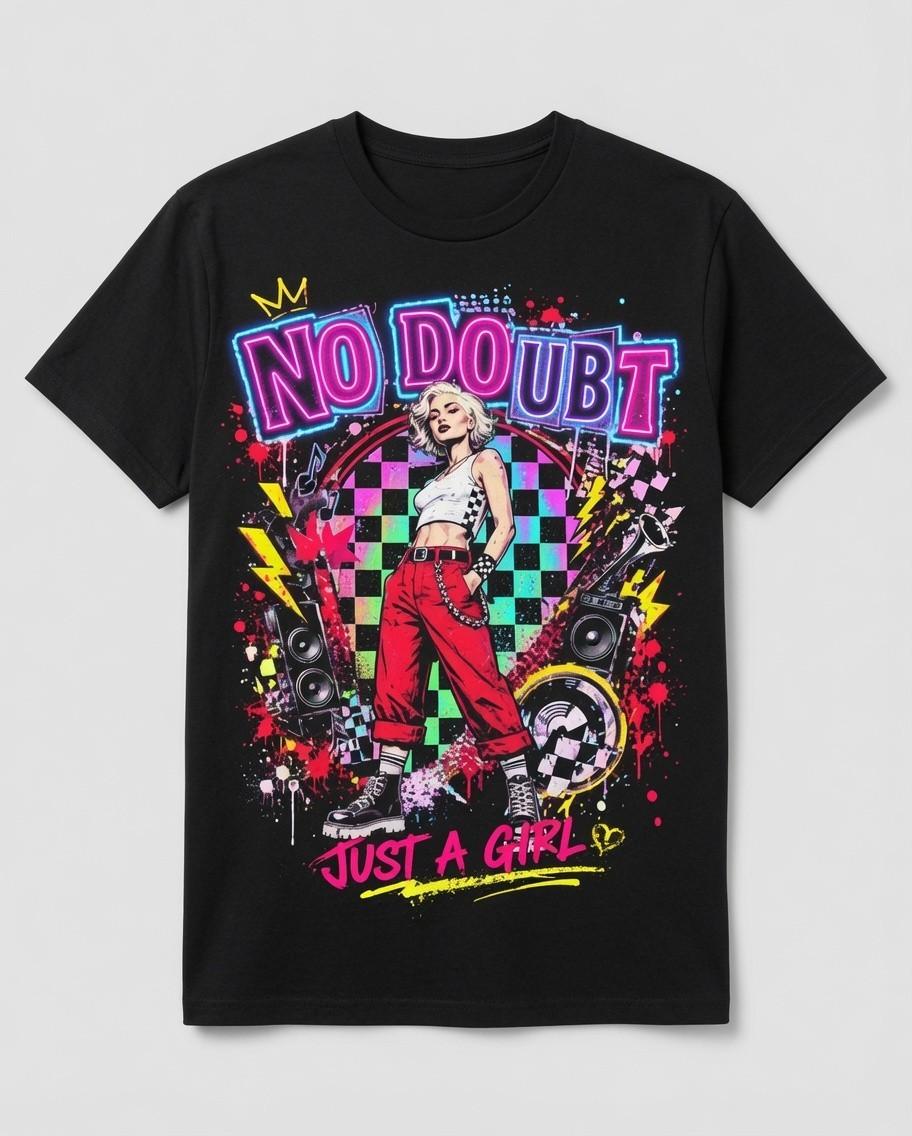 No Doubt Just A Girl T-Shirt Vintage 90s Rock Band Tee Unisex T-Shirt M