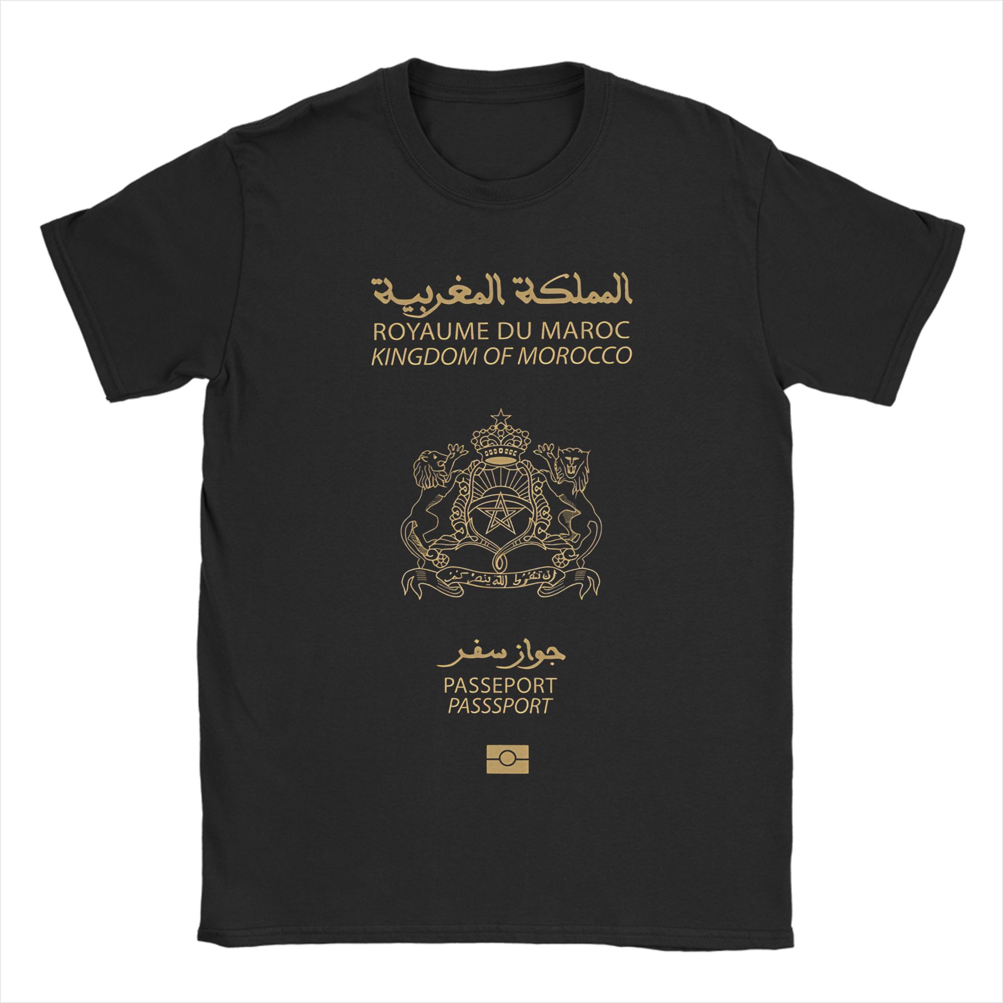

Morocco Passport Men s T Shirt Hipster Tee Shirt Short Sleeve Round Neck T-Shirt 100% Cotton New Arrival Tops 5XL різнокольоровий