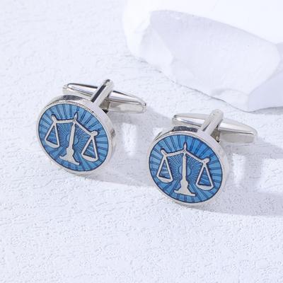 High-End Exquisite Libra Balance Cufflinks Men'S French Business Shirt Sleeve Staples