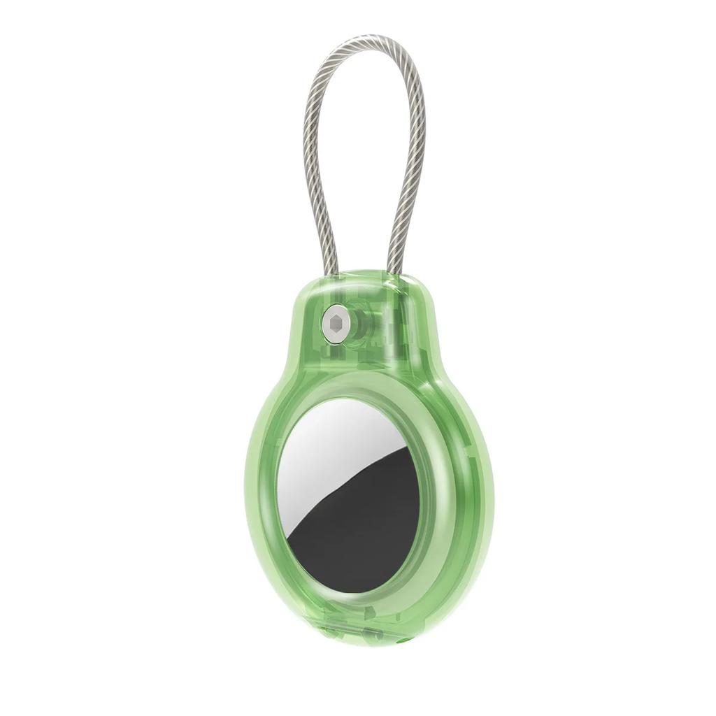 New Compatible with Apple AirTag Secure Holder with Cable Air Tag Lock Case Keychain Key Ring Key Chain Luggage tag for Keys