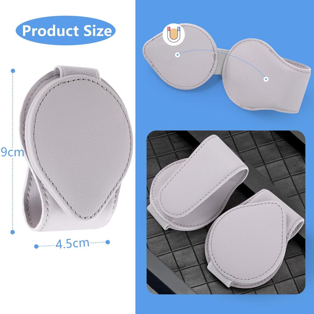 GeeRic 2-Pack Car Eyeglass Clips, Car Storage, Sunglasses Clip, Glasses Holder, Car Sun Visor,