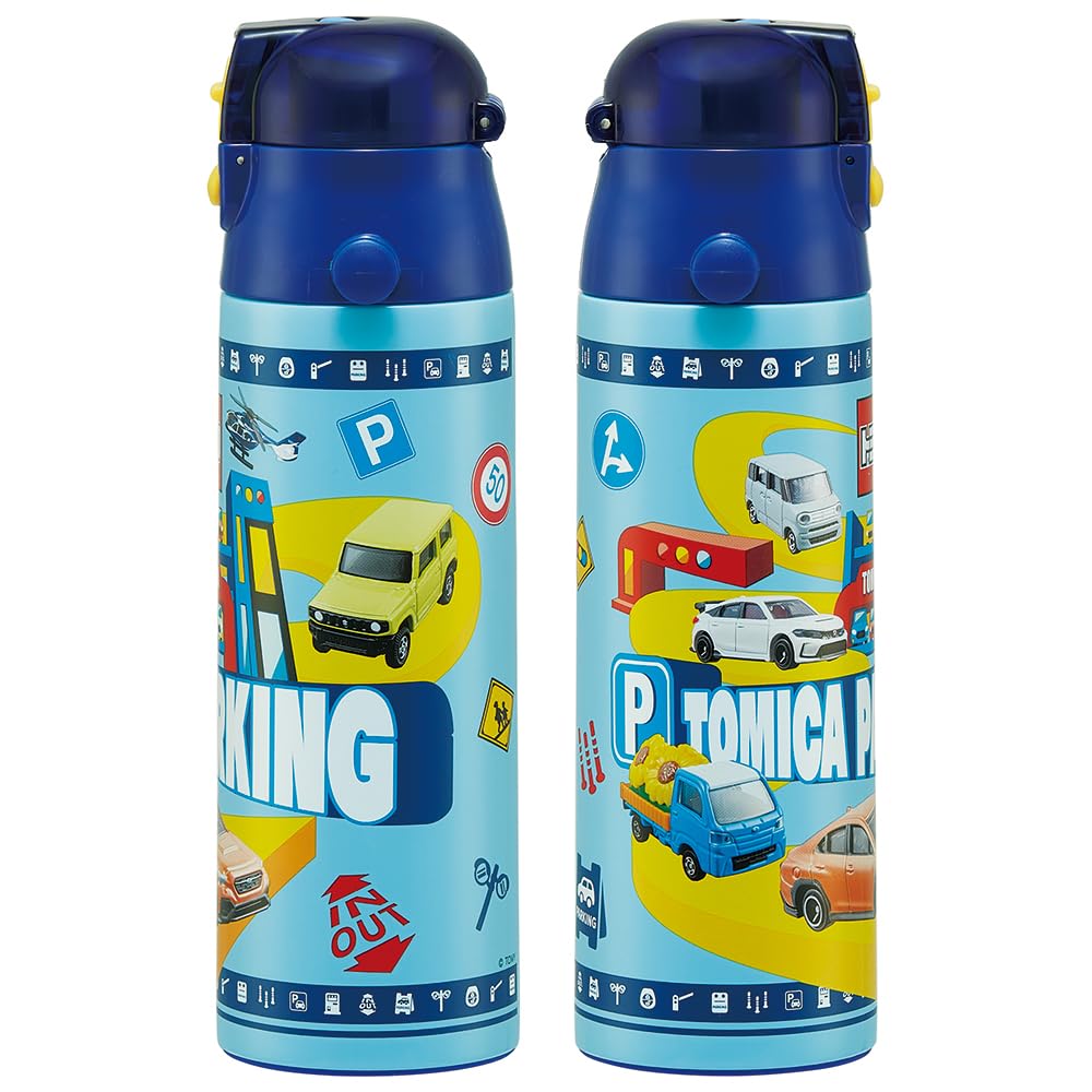 Skater Stainless Steel Water Direct Tomica 24 Sports Cool for Kids' Bottle, Drinking, 580ml, Design, Child-Friendly, Lightweight, Insulated, Bottle,