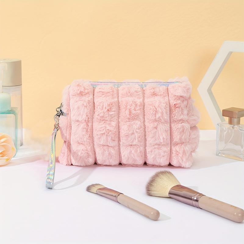 

Женская косметичка, дорожная косметичка, органайзер, модная портативная мохнатая сумочка, мягкая косметичка, многофункциональные аксессуары