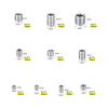 200Pcs Grub Screws Mixed Set with Storage Box Stainless Steel Cone Point Screws Hex Head Thread Socket Screw Assortment Kits
