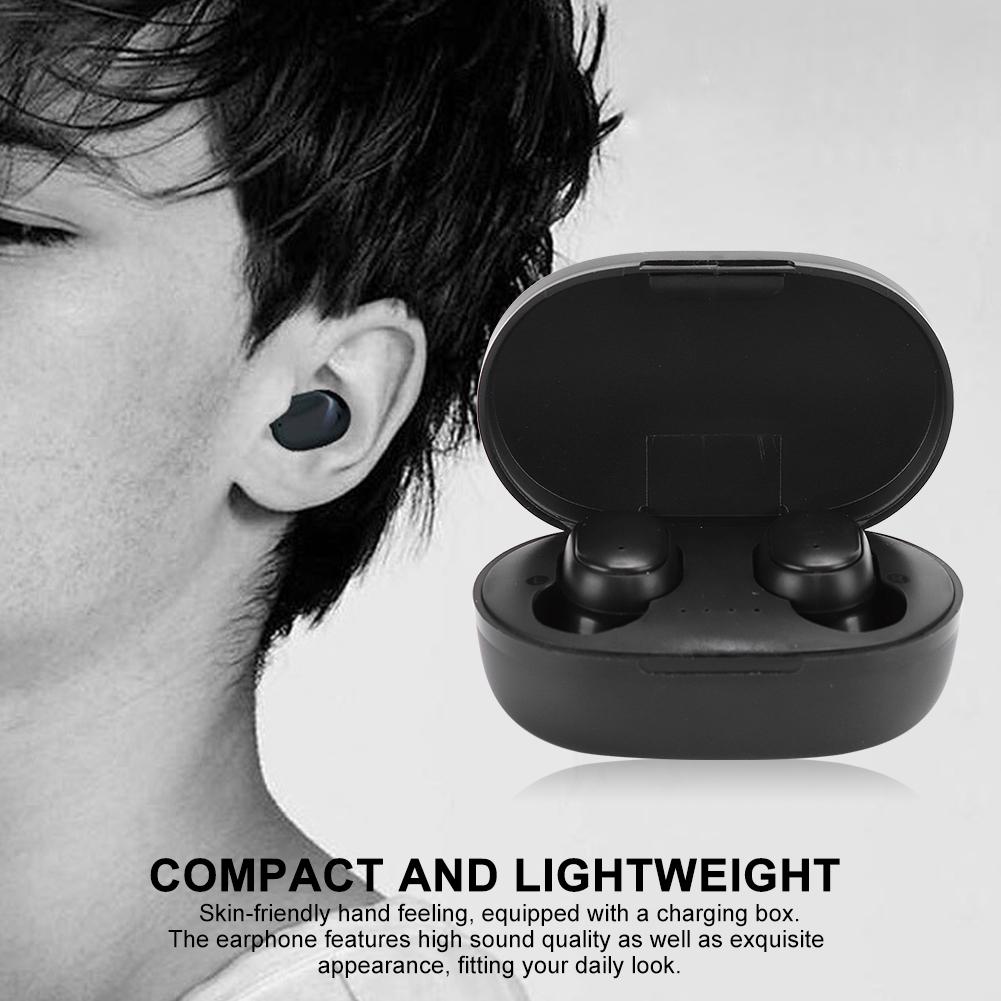A6S Wireless Bluetooth Earphone Headset HIFI Sports Headphone with Charging Bay