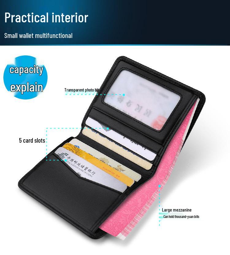 King Paul Ultra-Dünne Herren-Rindsleder-Geldbörse mit Münzfach und Geschenkbox