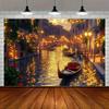Dora and Lantern Scene Party Banner Polyester Material Wall Decoration Suitable for Homes and Rooms
