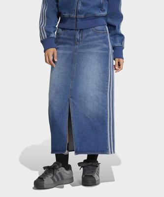 Jupe Jean Stylo Adidas à 3 Bandes - Denim Vintage Moyen / Kd2908