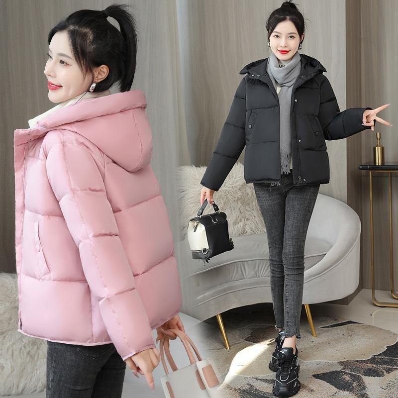 Women's short cotton-padded clothes, new winter loose down cotton clothes, thickened small bread clothes, and trendy jackets.