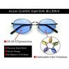 Used [Classic & intelligent oval sunglasses] BLESS ORIGINAL Classic Eight-SUN Silver / Blue