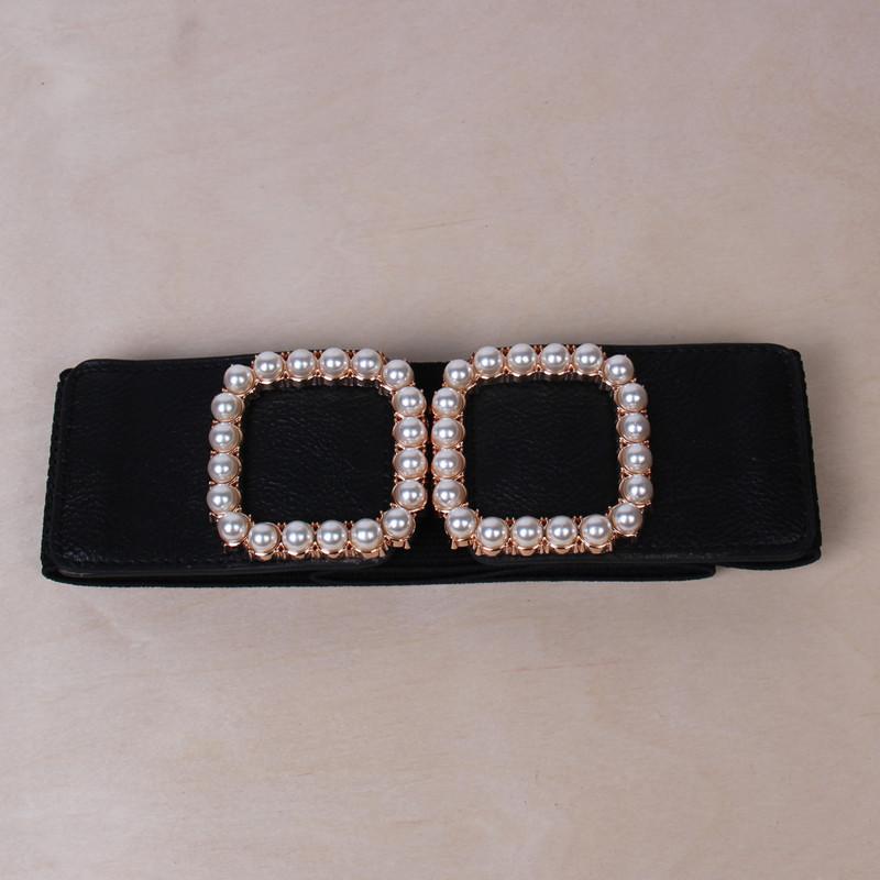 

Этнический стиль Индивидуальная упаковка Взрослый Одинарный круг Четыре сезона Женский, Эластичный эластичный пояс, Пряжка-застежка из старинного жемчуга Пояс-кушак чёрный