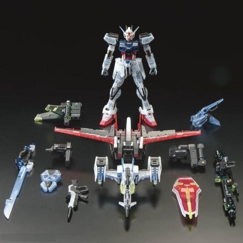 RG 1/144 Gundam Base Exclusive Aile Strike Gundam & Skygrasper Launcher/Sword Pack Set Clear Color Mobile Suit Gundam SEED
