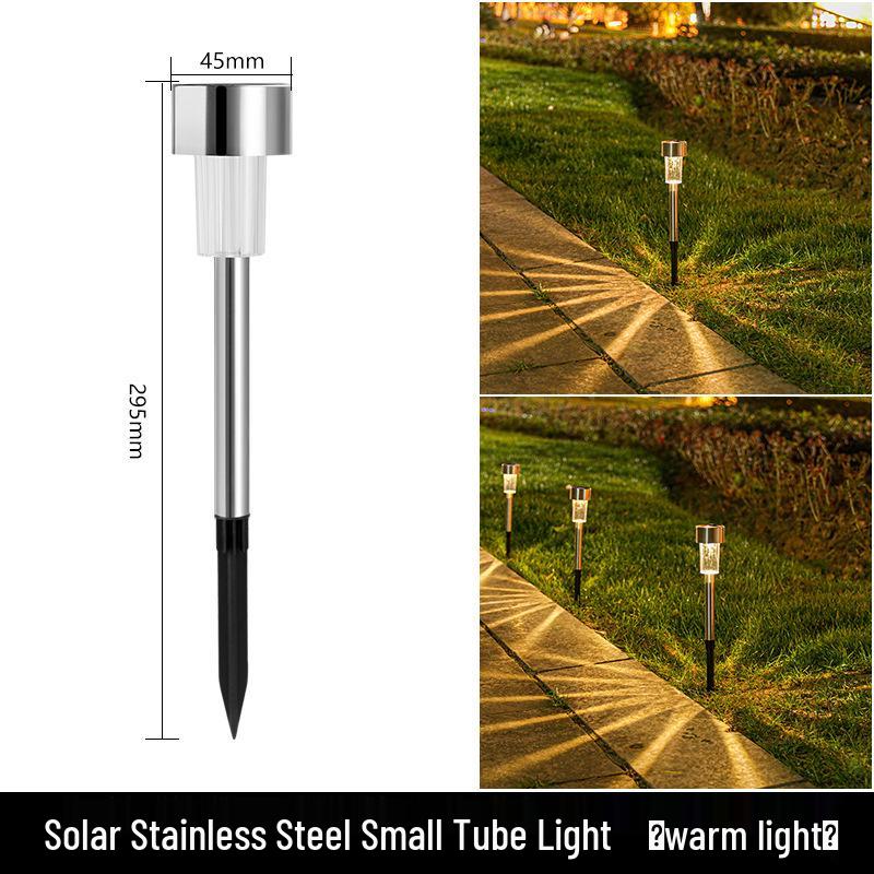 Solar Stainless Steel Outdoor Waterproof Garden/Lawn Tube Light
