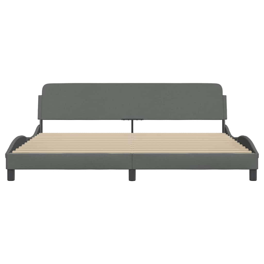 Dover Bed Frame Dark Grey 193 x 203 cm Fabric