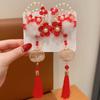 Flower Chinese New Year Headwear Bow Ancient Style Hairpin Simple Hanfu Hairpin  Children