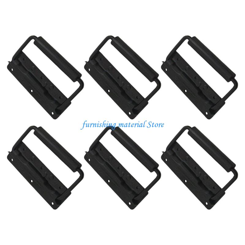 Y5GD Pack of 6 Space Saving Foldable Door Handles Strong Iron Construction Easy installs