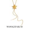 MamacitaSlay Unique 316L Stainless Steel Star Pull Out Adjustable Necklace Waterproof Neck Jewelry Women's Charm Sweater Chain