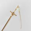 New Punk Metal Sword Tassels Hairpin Chinese Style Simple Hair Sticks For Women DIY Hairstyle Design Tools Accessories