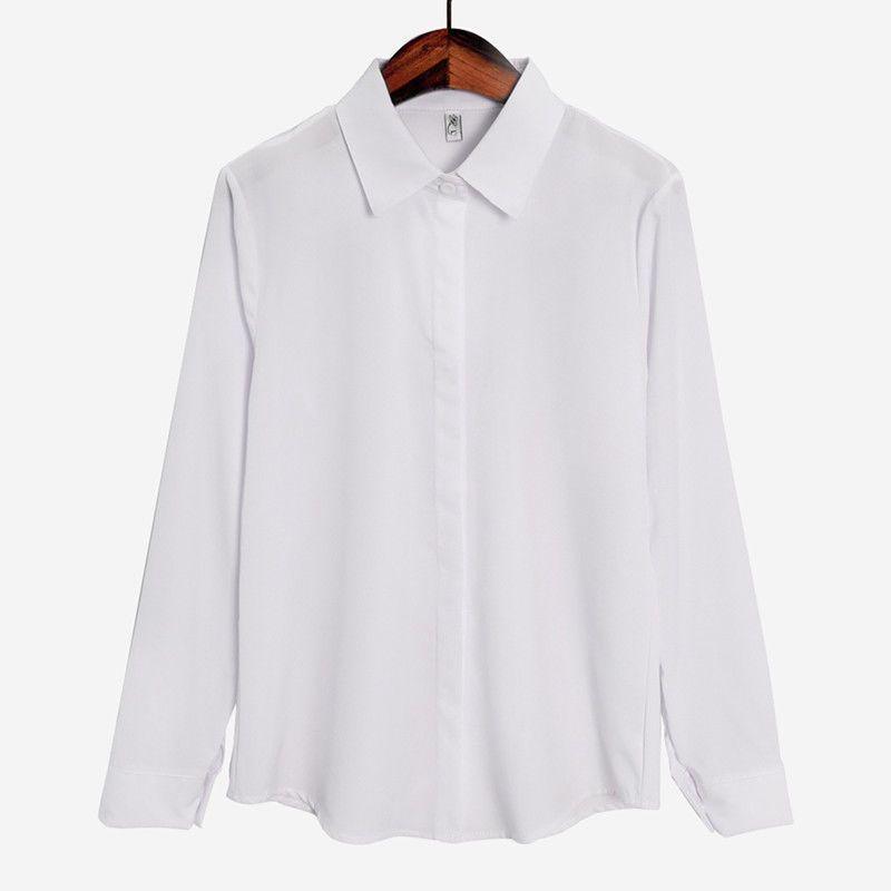 Women's Flocked White Long Sleeve Warm Fleece Shirt - Formal Workwear, Autumn/Winter 2025