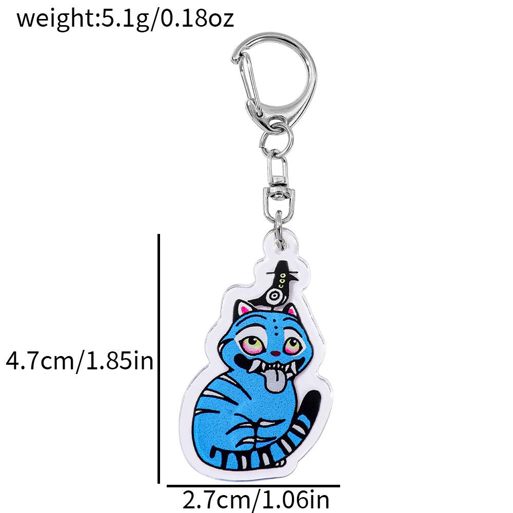 New Cute Cartoon Witch Hunter Double sided Keychain Backpack Pendant Personalized Accessories
