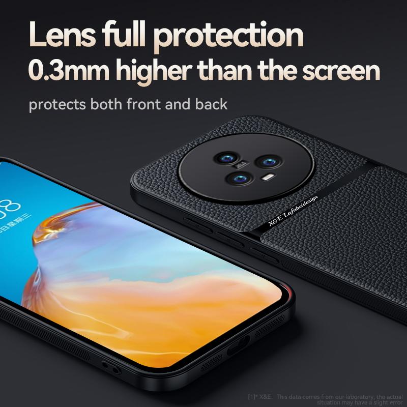 Pro pouzdro Honor Magic5 Pro 5G Luxusní pouzdra na telefon s magnetem a texturou kůže pro Honar Honer Magic5pro Magic 5 Pro 5pro 5G Zadní kryt