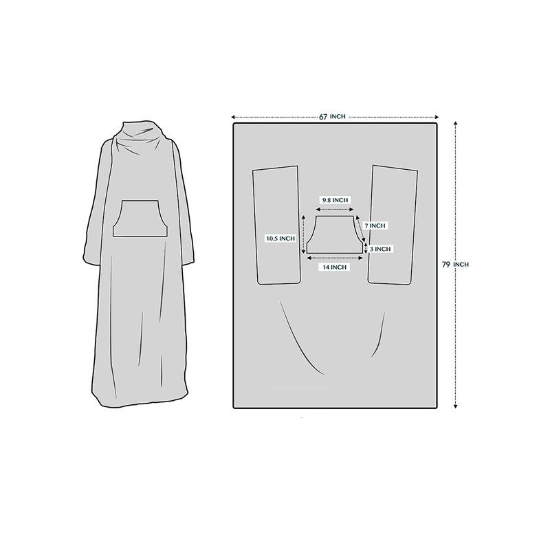 Tragbare multifunktionelle Flanell-TV-Decke mit großer Tasche