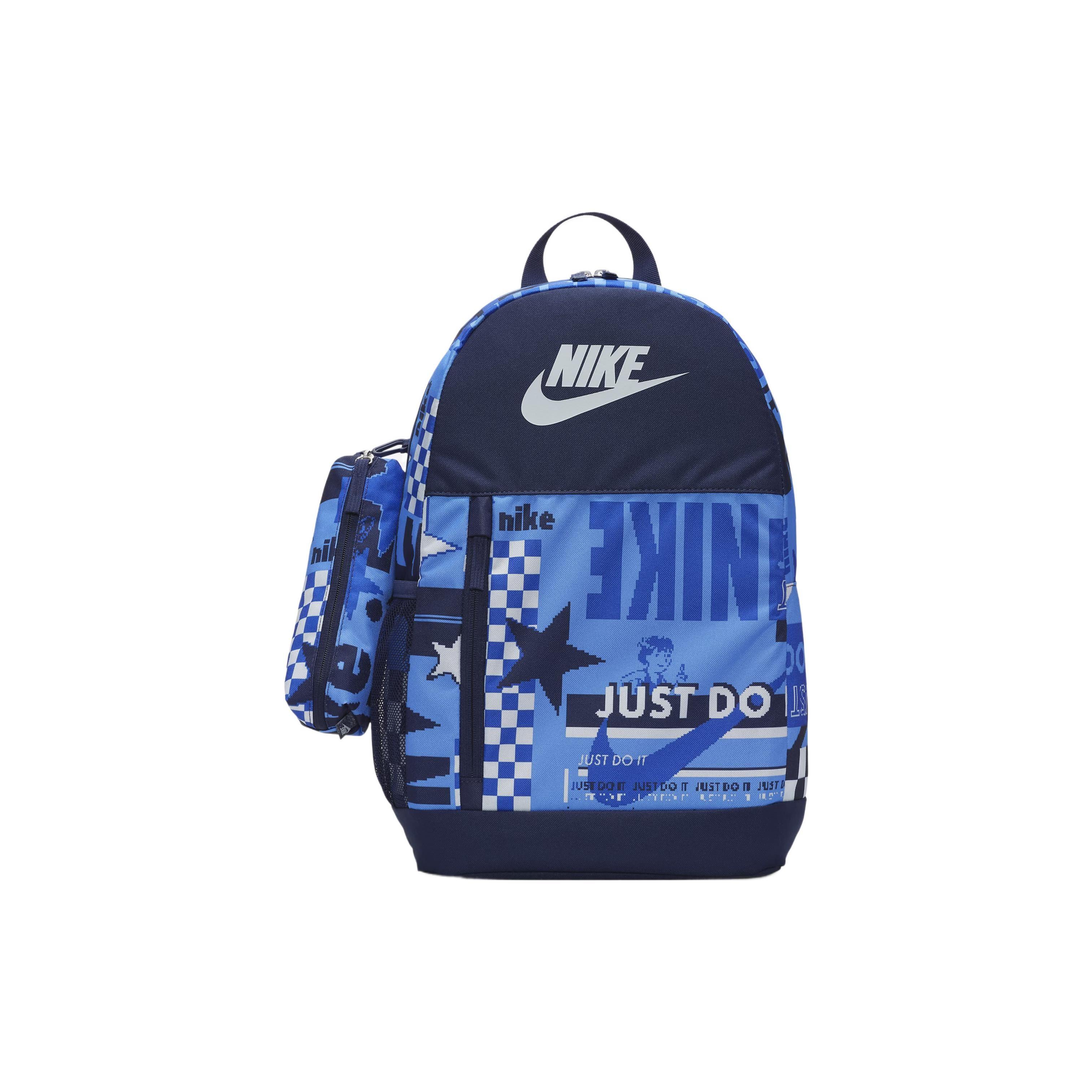 Nike Logo Polyester Backpack Men Backpacks Navy-Blue DV6142-410 Marine Blue