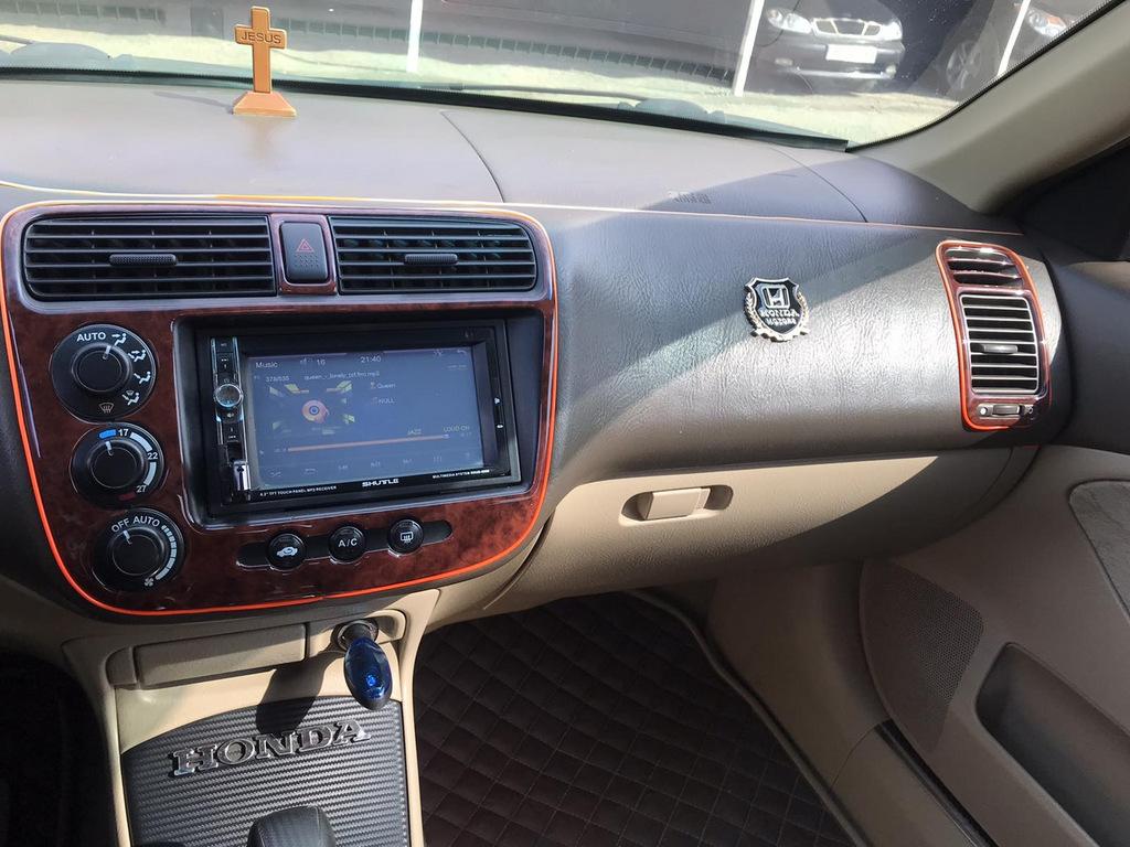 Panel Decor Dark Wood for Honda Civic Sedan VII 2001-2006
