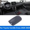 For Toyota Corolla Cross -2024 2025 Carbon Fiber Center Console Armrest Storage Box Panel Cover Trim Interior Accessories