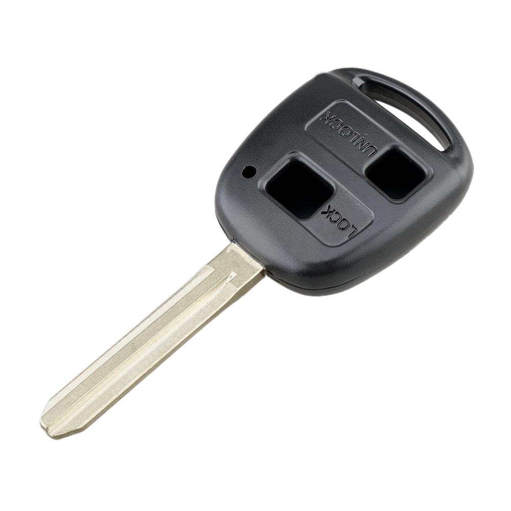 2 Düğmeler TOY43 Blade Araba Uzaktan Anahtar Kabuk Kauçuk Düğme Pad ile Toyota için Fit