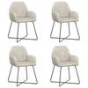 Dining Chairs 4 Pcs Velvet Cream 55 X 50 X 84 Cm