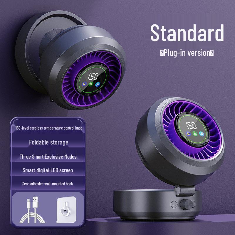 

Wall-Mounted Silent Bathroom Fan, No-Punch Installation